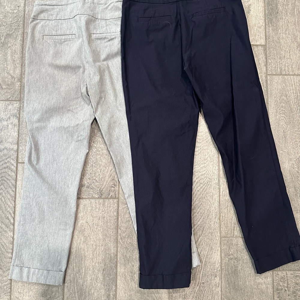 Chic Black and Gray Trousers Set